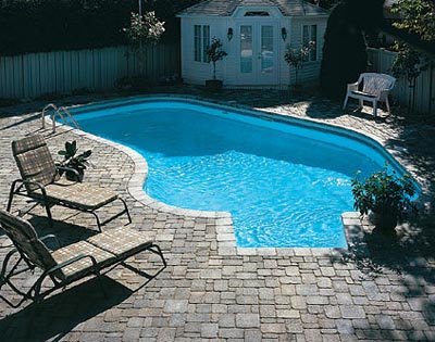 Stone Concrete Deck with Pavers